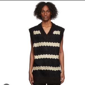 ANDERSSON BELL Black & Off-White Unisex Hippie Long Vest